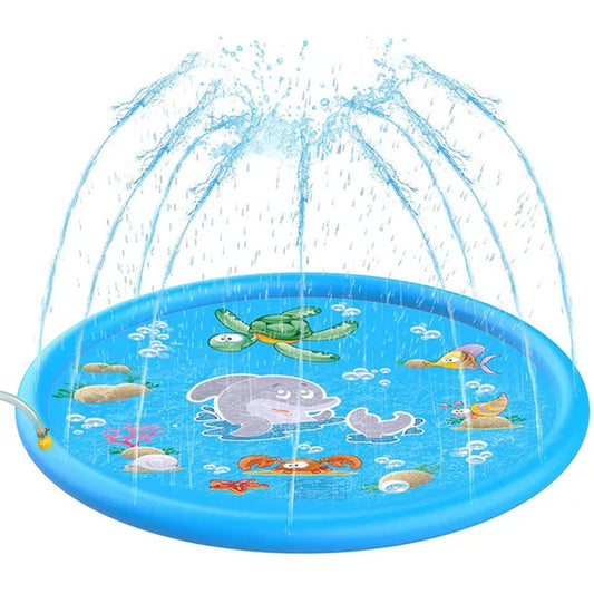 Summer Pet Swimming Pool Inflatable Water Sprinkler Pad Play Cooling Mat Outdoor Interactive Fountain Toy for Dogs